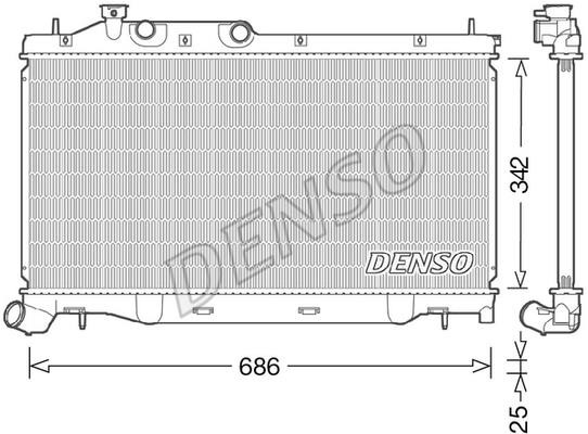 DENSO DRM36023 Радіатор охолодження двигуна DRM36023: Приваблива ціна - Купити у Польщі на 2407.PL!