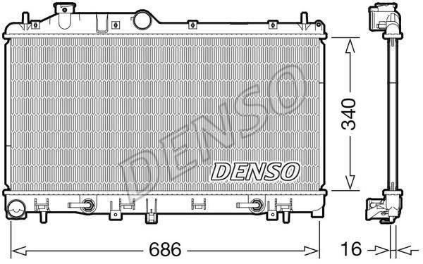 DENSO DRM36024 Радіатор охолодження двигуна DRM36024: Приваблива ціна - Купити у Польщі на 2407.PL!