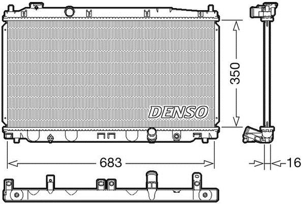 DENSO DRM40035 Radiator, engine cooling DRM40035: Buy near me in Poland at 2407.PL - Good price!
