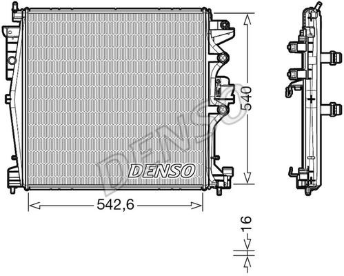 DENSO DRM01004 Radiator, engine cooling DRM01004: Buy near me in Poland at 2407.PL - Good price!