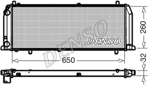 DENSO DRM02008 Радиатор охлаждения двигателя DRM02008: Отличная цена - Купить в Польше на 2407.PL!