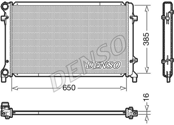 DENSO DRM02014 Radiator, engine cooling DRM02014: Buy near me in Poland at 2407.PL - Good price!