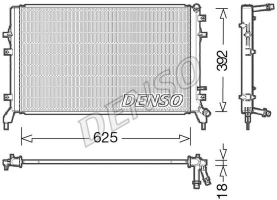 DENSO DRM02016 Radiator, engine cooling DRM02016: Buy near me in Poland at 2407.PL - Good price!
