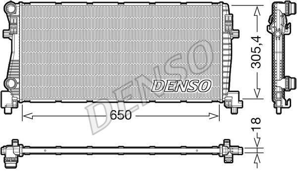 DENSO DRM02017 Radiator, engine cooling DRM02017: Buy near me in Poland at 2407.PL - Good price!