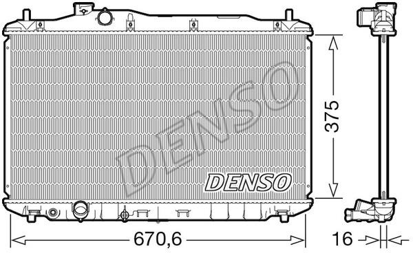 DENSO DRM40105 Радіатор охолодження двигуна DRM40105: Приваблива ціна - Купити у Польщі на 2407.PL!
