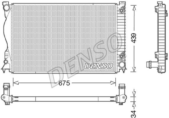 DENSO DRM02028 Радіатор охолодження двигуна DRM02028: Приваблива ціна - Купити у Польщі на 2407.PL!