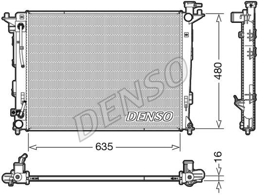 DENSO DRM41005 Radiator, engine cooling DRM41005: Buy near me in Poland at 2407.PL - Good price!