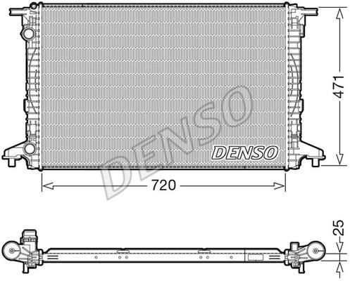 DENSO DRM02043 Radiator, engine cooling DRM02043: Buy near me in Poland at 2407.PL - Good price!