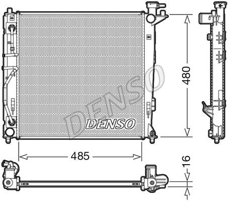DENSO DRM41007 Radiator, engine cooling DRM41007: Buy near me in Poland at 2407.PL - Good price!