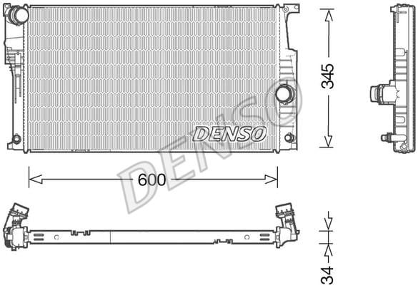 DENSO DRM05004 Radiator, engine cooling DRM05004: Buy near me in Poland at 2407.PL - Good price!