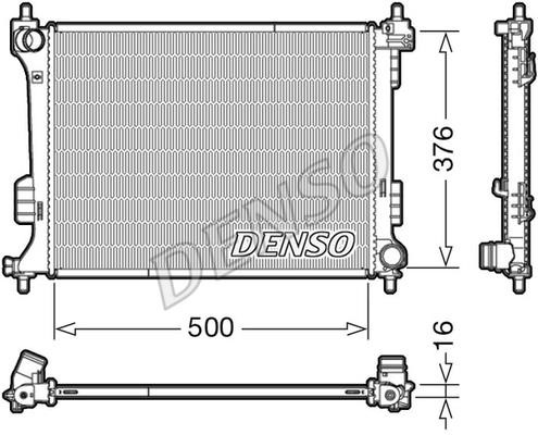 DENSO DRM41010 Radiator, engine cooling DRM41010: Buy near me in Poland at 2407.PL - Good price!