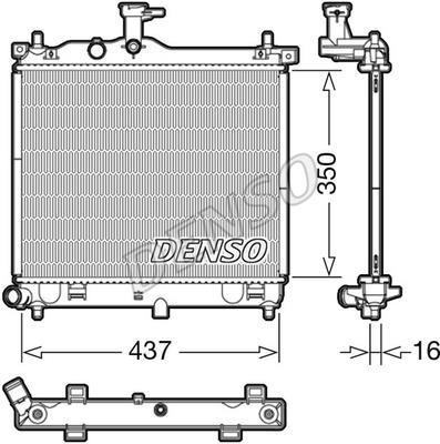 DENSO DRM41012 Radiator, engine cooling DRM41012: Buy near me in Poland at 2407.PL - Good price!