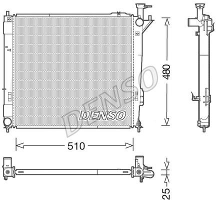 DENSO DRM41015 Radiator, engine cooling DRM41015: Buy near me in Poland at 2407.PL - Good price!