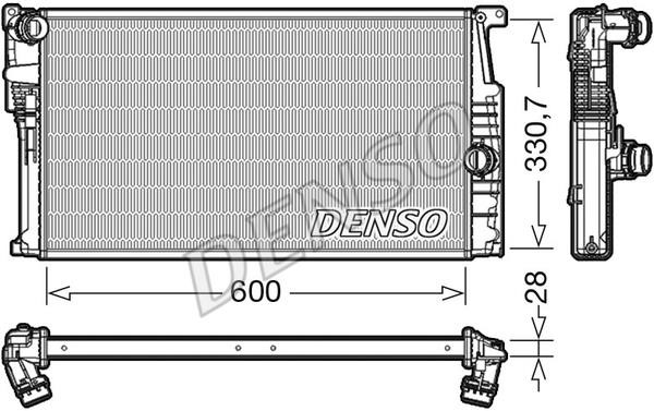 DENSO DRM05015 Радиатор охлаждения двигателя DRM05015: Отличная цена - Купить в Польше на 2407.PL!