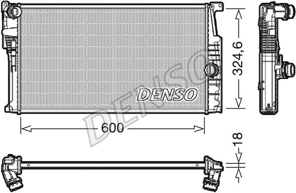 DENSO DRM05017 Радіатор охолодження двигуна DRM05017: Приваблива ціна - Купити у Польщі на 2407.PL!