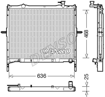 DENSO DRM43001 Радиатор охлаждения двигателя DRM43001: Отличная цена - Купить в Польше на 2407.PL!