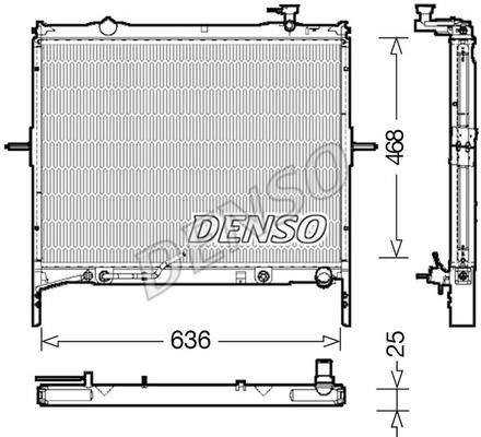 DENSO DRM43002 Радиатор охлаждения двигателя DRM43002: Отличная цена - Купить в Польше на 2407.PL!