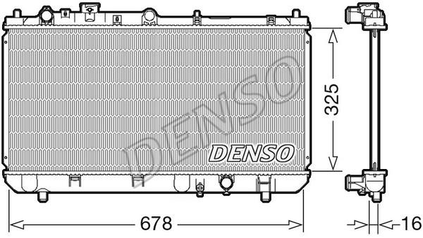 DENSO DRM44032 Radiator, engine cooling DRM44032: Buy near me in Poland at 2407.PL - Good price!