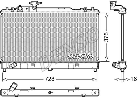 DENSO DRM44033 Radiator, engine cooling DRM44033: Buy near me at 2407.PL in Poland at an Affordable price!
