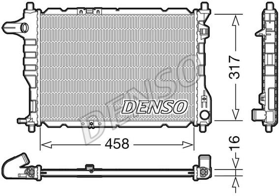 DENSO DRM08005 Radiator, engine cooling DRM08005: Buy near me in Poland at 2407.PL - Good price!