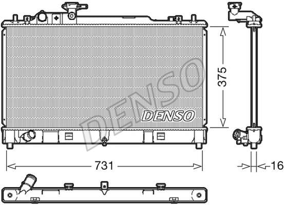 DENSO DRM44036 Радиатор охлаждения двигателя DRM44036: Отличная цена - Купить в Польше на 2407.PL!