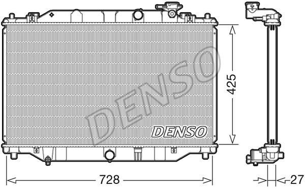 DENSO DRM44040 Радиатор охлаждения двигателя DRM44040: Отличная цена - Купить в Польше на 2407.PL!