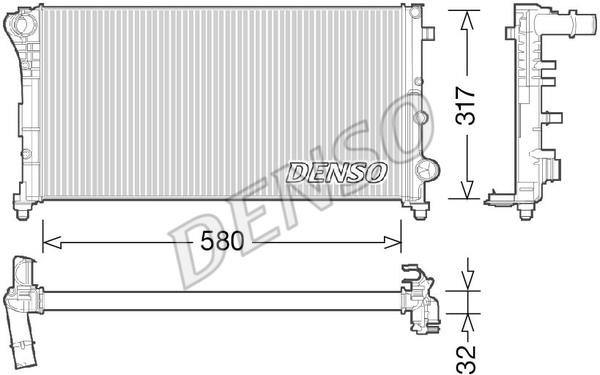 DENSO DRM09089 Radiator, engine cooling DRM09089: Buy near me in Poland at 2407.PL - Good price!
