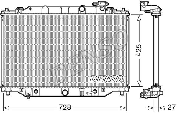 DENSO DRM44041 Радиатор охлаждения двигателя DRM44041: Отличная цена - Купить в Польше на 2407.PL!