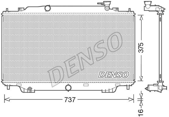 DENSO DRM44042 Radiator, engine cooling DRM44042: Buy near me in Poland at 2407.PL - Good price!