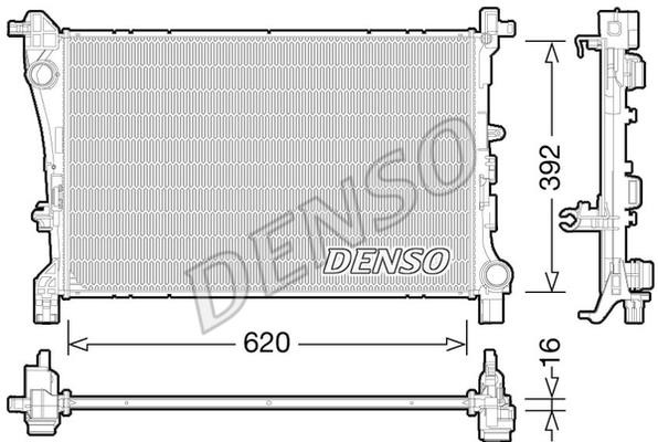 DENSO DRM09166 Radiator, engine cooling DRM09166: Buy near me in Poland at 2407.PL - Good price!