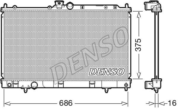 DENSO DRM45036 Радиатор охлаждения двигателя DRM45036: Отличная цена - Купить в Польше на 2407.PL!