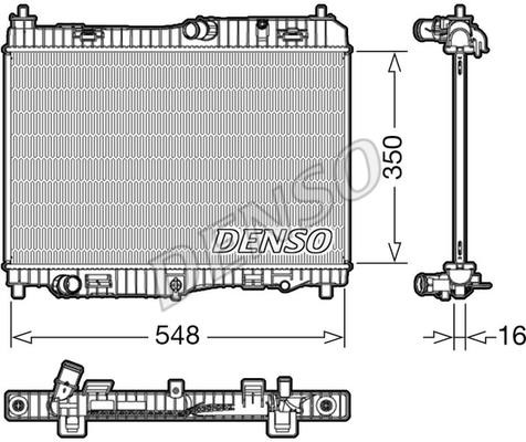 DENSO DRM10005 Radiator, engine cooling DRM10005: Buy near me in Poland at 2407.PL - Good price!