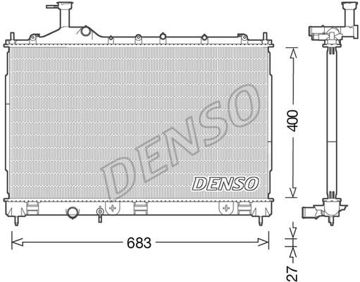 DENSO DRM45038 Radiator, engine cooling DRM45038: Buy near me in Poland at 2407.PL - Good price!