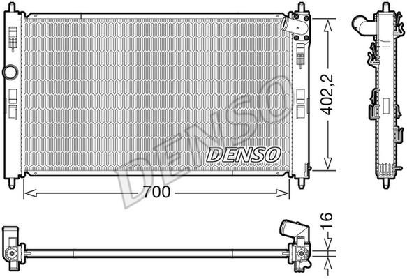 DENSO DRM45050 Radiator, engine cooling DRM45050: Buy near me in Poland at 2407.PL - Good price!