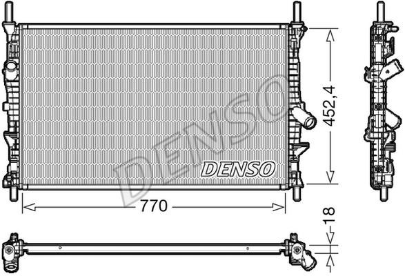 DENSO DRM10111 Chłodnica, układ chłodzenia silnika DRM10111: Dobra cena w Polsce na 2407.PL - Kup Teraz!