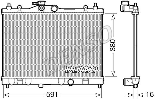 DENSO DRM46040 Radiator, engine cooling DRM46040: Buy near me in Poland at 2407.PL - Good price!