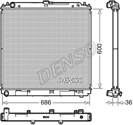 DENSO DRM46041 Radiator, engine cooling DRM46041: Buy near me in Poland at 2407.PL - Good price!