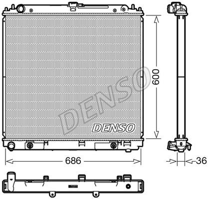 DENSO DRM46042 Radiator, engine cooling DRM46042: Buy near me in Poland at 2407.PL - Good price!