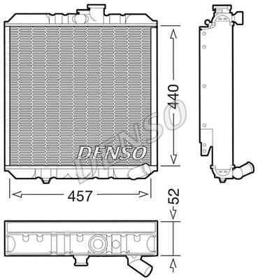 DENSO DRM14002 Радиатор охлаждения двигателя DRM14002: Отличная цена - Купить в Польше на 2407.PL!