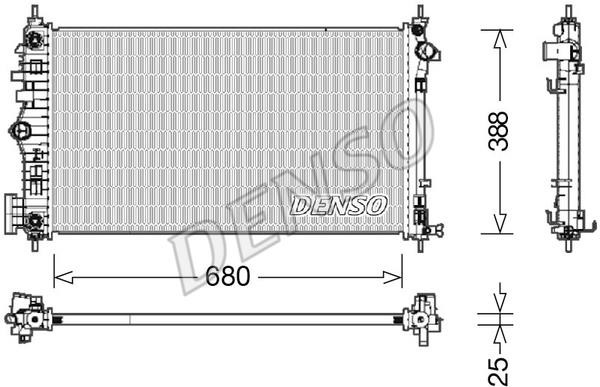 DENSO DRM15007 Radiator, engine cooling DRM15007: Buy near me in Poland at 2407.PL - Good price!