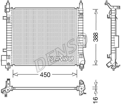 DENSO DRM46054 Radiator, engine cooling DRM46054: Buy near me in Poland at 2407.PL - Good price!