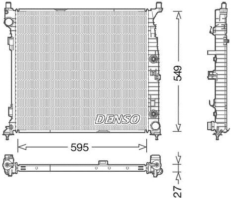 DENSO DRM17055 Radiator, engine cooling DRM17055: Buy near me at 2407.PL in Poland at an Affordable price!