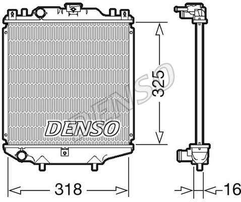 DENSO DRM47029 Радиатор охлаждения двигателя DRM47029: Отличная цена - Купить в Польше на 2407.PL!
