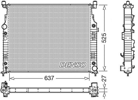DENSO DRM17056 Radiator, engine cooling DRM17056: Buy near me in Poland at 2407.PL - Good price!