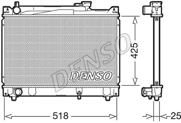 DENSO DRM47030 Радиатор охлаждения двигателя DRM47030: Отличная цена - Купить в Польше на 2407.PL!