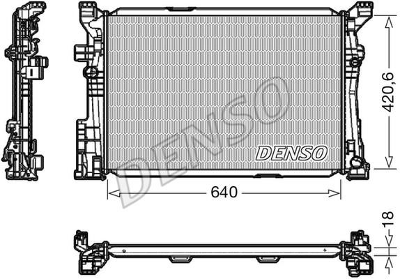 DENSO DRM17096 Radiator, engine cooling DRM17096: Buy near me in Poland at 2407.PL - Good price!
