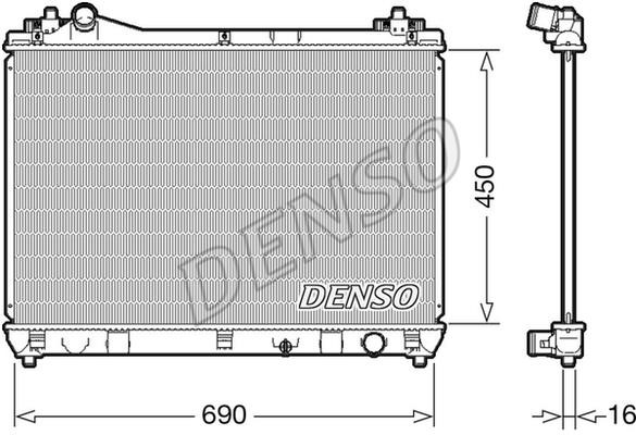 DENSO DRM47031 Radiator, engine cooling DRM47031: Buy near me in Poland at 2407.PL - Good price!