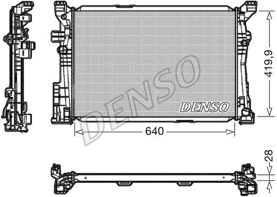 DENSO DRM17097 Radiator, engine cooling DRM17097: Buy near me in Poland at 2407.PL - Good price!