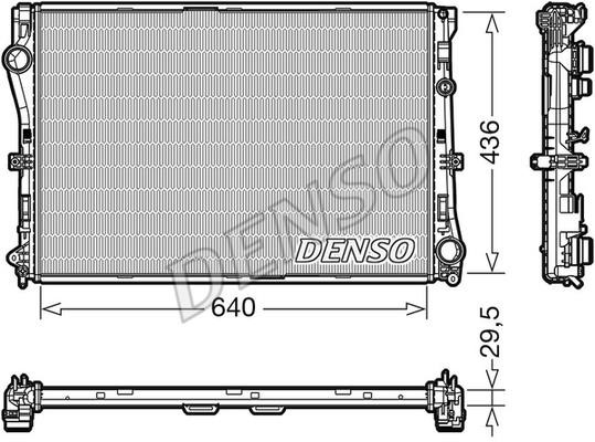 DENSO DRM17104 Chłodnica, układ chłodzenia silnika DRM17104: Dobra cena w Polsce na 2407.PL - Kup Teraz!