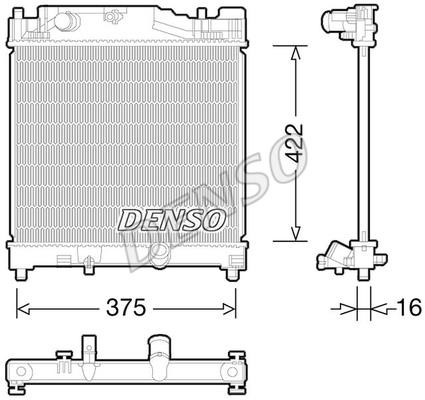 DENSO DRM50056 Radiator, engine cooling DRM50056: Buy near me in Poland at 2407.PL - Good price!